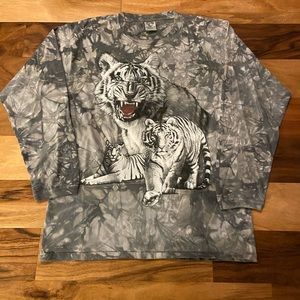 Vintage all over print White Tiger Long Sleeve